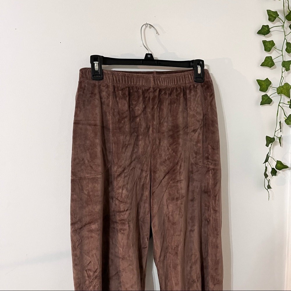 Arie Brown Velour Track Pants